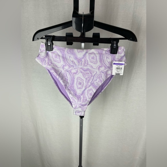 Topshop Purple Marbled High Waist Bikini Bottoms Size 12 NWT - Picture 1 of 12